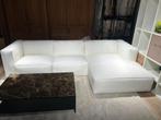 indian summer bank 310 x 170 cm wit leren bank, Ophalen, 100 tot 125 cm, Hoekbank, Leer
