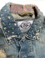 Swish Jeans destroyed studded jeans jack, spijkerjas, Maat 38/40 (M), Blauw, Ophalen of Verzenden, Zo goed als nieuw