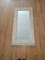 Spiegel 120x60 teak whitewash, Ophalen, Zo goed als nieuw, Rechthoekig, Minder dan 100 cm
