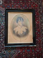 Portret van een dame in lijst, Ophalen of Verzenden