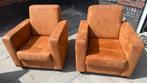 Gratis bruine stoelen, Huis en Inrichting, Stoelen, Ophalen, Twee, Bruin, Leer