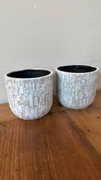 2x bloempot, Tuin en Terras, Bloempotten, Ophalen, Kunststof, Rond, Binnen