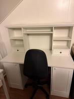 Bureau wit met stoel, Huis en Inrichting, Kasten | Secretaires, Ophalen of Verzenden, Zo goed als nieuw