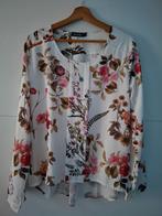Witte blouse met roze bloempatroon Perla Nera maat L 40/42, Perla Nera, Wit, Maat 42/44 (L), Ophalen of Verzenden