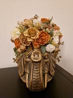 Oliefante vaas bloemstuk, Ophalen of Verzenden