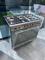 Gasfornuis 90 cm grijs Smeg, Ophalen of Verzenden, Zo goed als nieuw