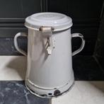 Wit emaillen pot, brocante kan, Antiek en Kunst, Antiek | Emaille, Ophalen of Verzenden