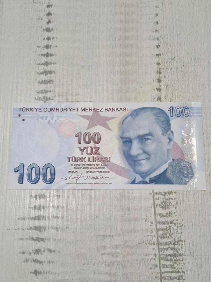 Turkije 100 Lira  Biljet 2009-2025 UNC, Postzegels en Munten, Bankbiljetten | Europa | Niet-Eurobiljetten, Los biljet, Overige landen