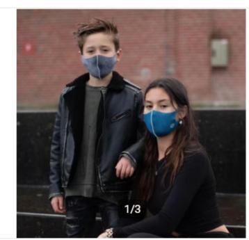 Partij 35x Mondkapje wasbaar kids van 149 voor 49 euro beschikbaar voor biedingen