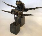 BRONZEN BEELD - THE JUMPING FROG Echt brons, Ophalen