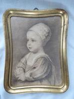 Portrettekening door Antoon van Dyck (copy) in goudkl lijst, Ophalen of Verzenden