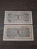 Misdruk biljet 1 gulden 1949, ontbrekende kleur achterzijde, Ophalen of Verzenden