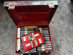 Vintage Bridge Set met 24 Spellen in Koffer, Drie of vier spelers, Ophalen of Verzenden, Gebruikt, Reisspel