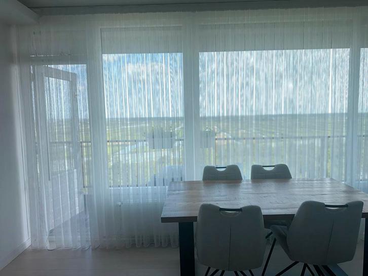 Luxe Turkse gordijnen, Huis en Inrichting, Stoffering | Gordijnen en Lamellen, Zo goed als nieuw, 200 cm of meer, Wit, Ophalen of Verzenden