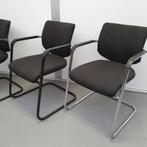 Set 4x Klöber vergaderstoelen met nieuwe zwarte stof, Ophalen of Verzenden, Zwart, Stof, Vier