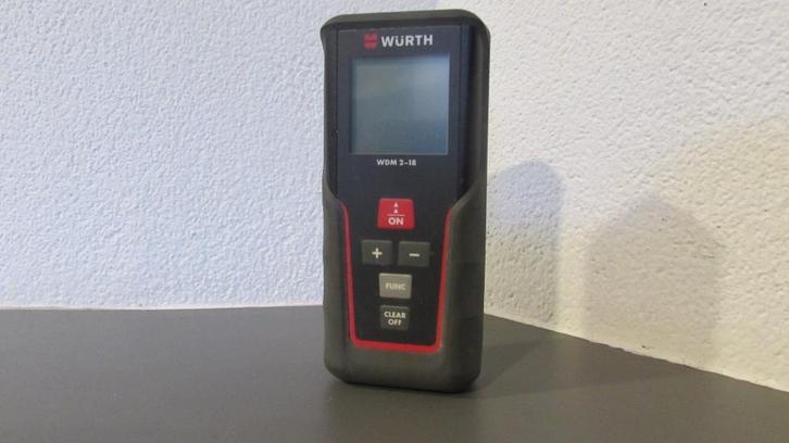 Würth laser afstands meter WDM 2-18 zo goed als nieuw, Doe-het-zelf en Verbouw, Meetapparatuur, Nieuw, Afstand, Verzenden