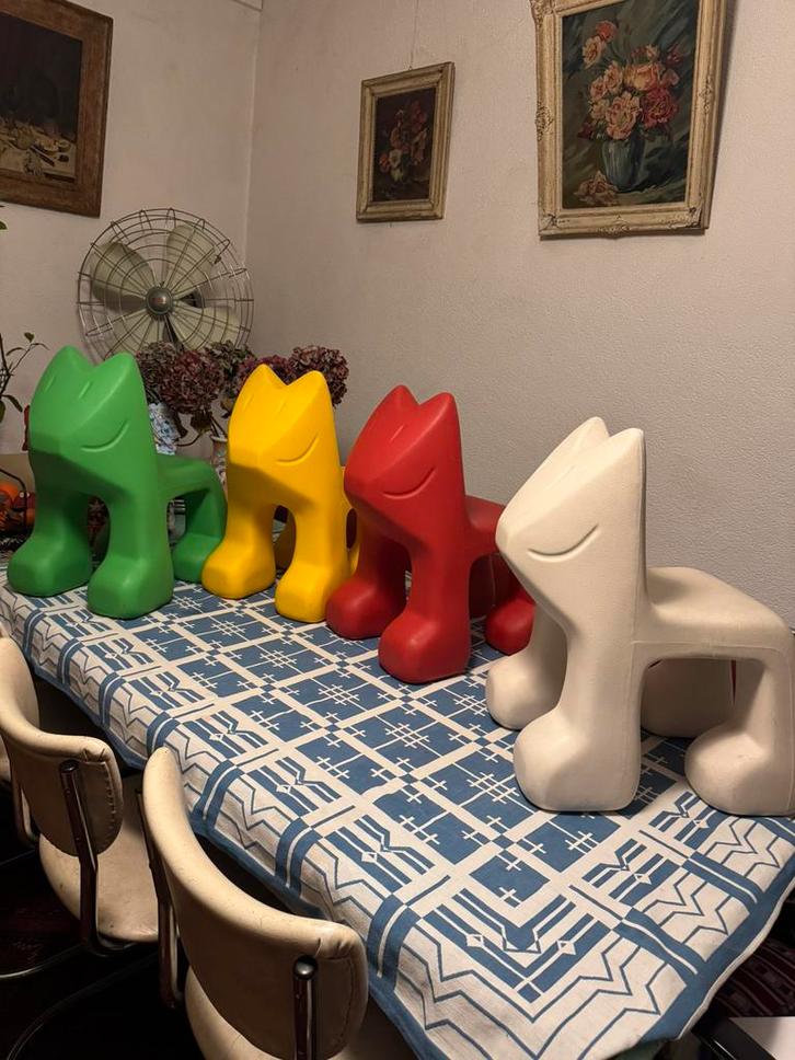 4x Magis-,Kinderstoel,Julian,2004,Julian Chair,Italy,vintage, Huis en Inrichting, Stoelen, Zo goed als nieuw, Vier, Kunststof