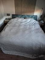 Dekbed overtrek Kayori 2,40 x 2, Beige, Tweepersoons, Ophalen of Verzenden, Zo goed als nieuw