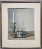 Marie-Louise van Lys -Stilleven met kandelaar en boek(1904 ), Antiek en Kunst, Kunst | Schilderijen | Klassiek, Ophalen of Verzenden
