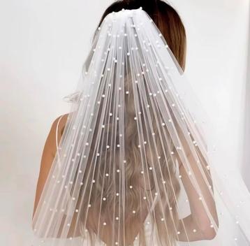 Bruidssluier - 75cm - Ivoor beschikbaar voor biedingen