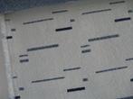 Luxe meubelstof crème + blauwe strepen in patroon; 2,94 mtr, Wol, Overige kleuren, 120 cm of meer, Ophalen of Verzenden