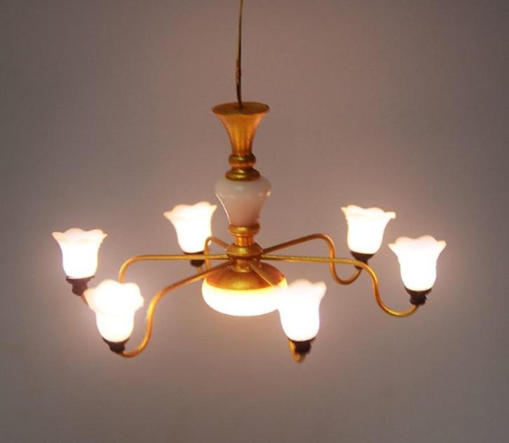 H0 schaal LED Kroonluchter Verlichting Woonkamer wachtkamer, Hobby en Vrije tijd, Modeltreinen | H0, Nieuw, Brug, Tunnel of Gebouw