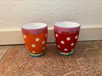 2 mokjes Douwe Egberts Oilily, Ophalen of Verzenden, Zo goed als nieuw, Overige stijlen, Kop(pen) en/of Schotel(s)