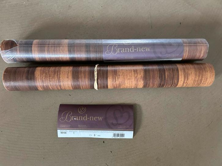 Vintage Houtmotief Behang, Huis en Inrichting, Stoffering | Behang, Bruin, 10 tot 25 m², Ophalen of Verzenden