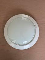 Plafondlamp wit met glazen kap, Ophalen, Zo goed als nieuw, Glas