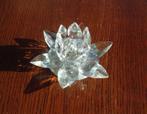 kristal of glas  kandelaar lotus vorm op spiegeltje, Minder dan 25 cm, Overige materialen, Ophalen of Verzenden