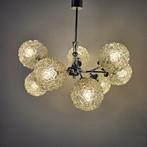 Vintage hanglamp glazen bollen, Gebruikt, 50 tot 75 cm, Vintage, Ophalen of Verzenden