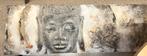 ZenLotusBuddha Modern Textuurschilderij Neutrale Aardetinten, Huis en Inrichting, Woonaccessoires | Schilderijen, Tekeningen en Foto's