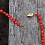 antieke bloedkoraal ketting 14k Gouden Slot, Sieraden, Tassen en Uiterlijk, Antieke sieraden, Verzenden, Goud, Ketting
