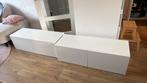 2x IKEA tv-meubel / wandkast met LAPPVIKEN-deuren – wit, Ophalen of Verzenden, Zo goed als nieuw, 25 tot 50 cm, Minder dan 100 cm