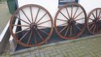 karrewielen wagenwielen koetswielen in goede staat, Antiek en Kunst, Curiosa en Brocante, Ophalen
