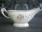 L'amandinoise frans brocante juskom sauciere met bloemen, Antiek en Kunst, Antiek | Servies los, Ophalen of Verzenden