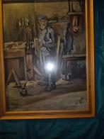 schilderij timmerman, Huis en Inrichting, Woonaccessoires | Schilderijen, Tekeningen en Foto's, Minder dan 50 cm, Ophalen of Verzenden