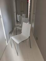 5 Italiaanse Design Eetkamerstoelen teab, Huis en Inrichting, Stoelen, Ophalen, Kunststof, Gebruikt, Wit