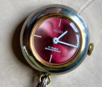 Vintage Deluxa zakhorloge - 17 rubijnen, schokbestendig beschikbaar voor biedingen