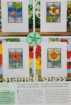 Borduurpatronen (4) bloemen in glas-in-lood, Ophalen, Nieuw, Handborduren, Patroon