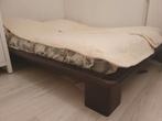 Japan style futon bed, Ophalen, Gebruikt, Bruin, 140 cm