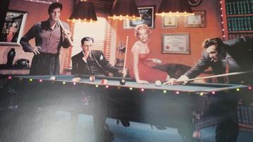 Wanddecoratie Elvis,James Dean enz met verlichting. beschikbaar voor biedingen