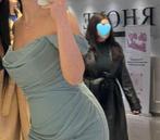 Blauwe off shoulder jurk avondjurk abiye galajurk, Blauw, Ophalen of Verzenden, Zo goed als nieuw, Maat 36 (S)