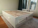 Ikea bed 160x200 met 4 lades, Huis en Inrichting, Slaapkamer | Bedden, Ophalen, Gebruikt, Wit, Tweepersoons
