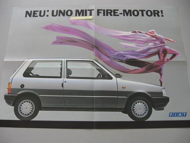 FT 645 neu, FIAT UNO mit FIRE-MOTOR!, poster / uitvouwfolder, Boeken, Auto's | Folders en Tijdschriften, Zo goed als nieuw, Overige merken