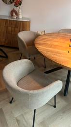 Eetkamer stoelen bouclé, Huis en Inrichting, Stoelen, Gebruikt, Overige kleuren, Ophalen of Verzenden, Stof