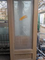 Hardhouten tuindeuren, Doe-het-zelf en Verbouw, Deuren en Horren, Ophalen, Gebruikt, 200 tot 215 cm, Glas