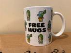 Cactus mok ‘Free hugs’, Ophalen of Verzenden, Zo goed als nieuw, Overige stijlen, Kop(pen) en/of Schotel(s)