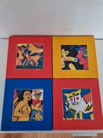 4 Kleine Corneille Schilderijtjes, Antiek en Kunst, Kunst | Schilderijen | Modern, Ophalen of Verzenden