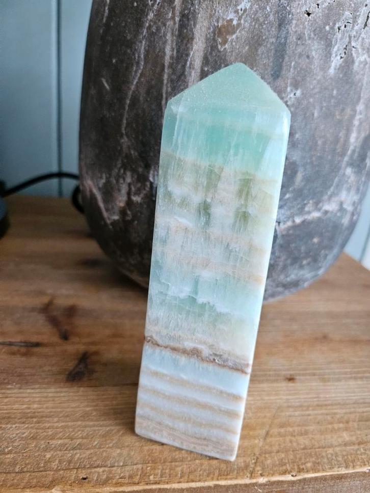 Caribian Calciet Toren Punt - Healing Crystal, Verzamelen, Mineralen en Fossielen, Ophalen of Verzenden